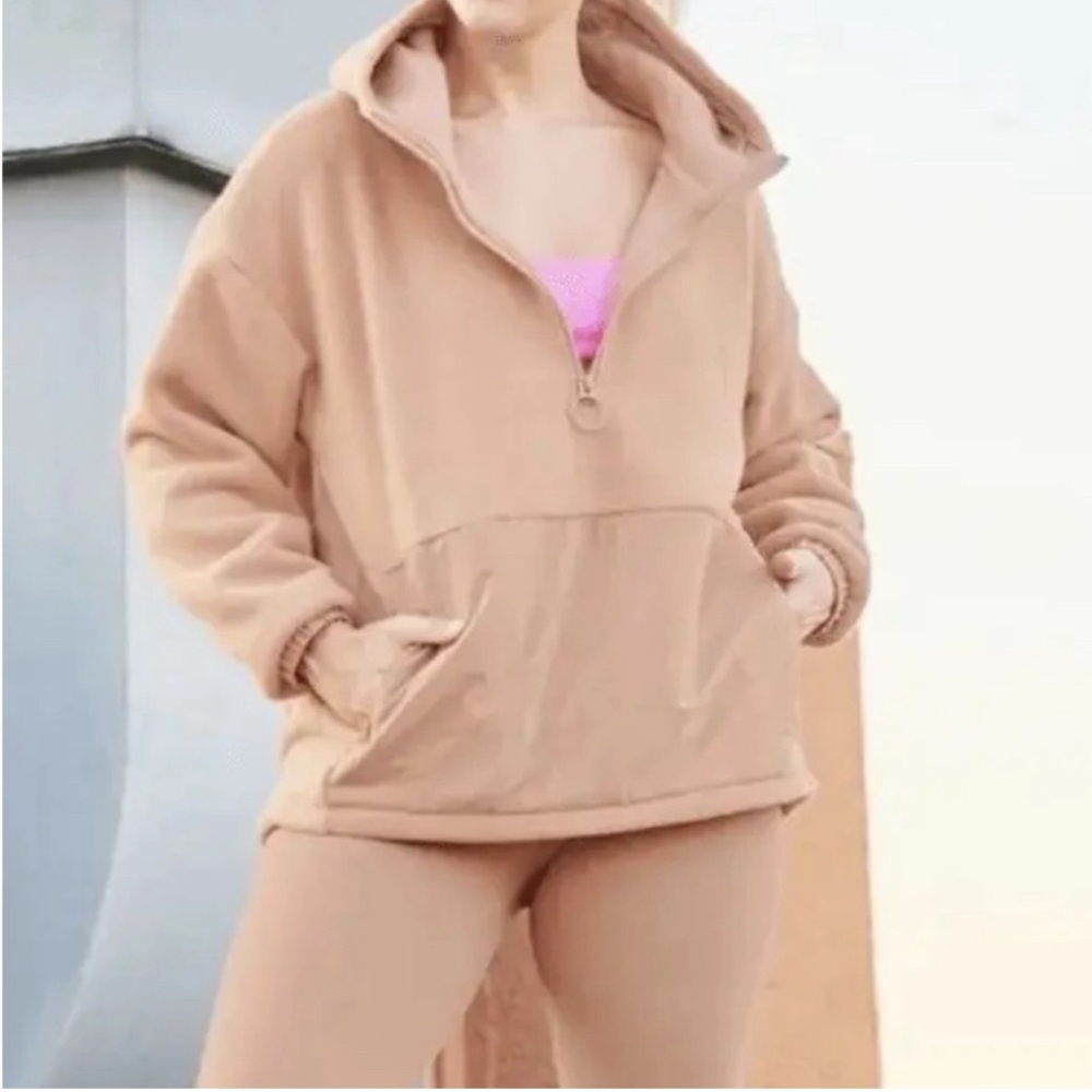 Fabletics Tan Teddy Jacket